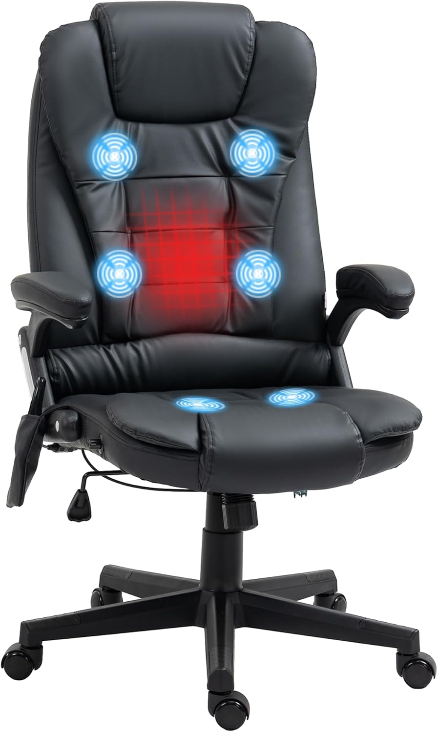 HOMCOM Heated Vibrating Massage Office Chair