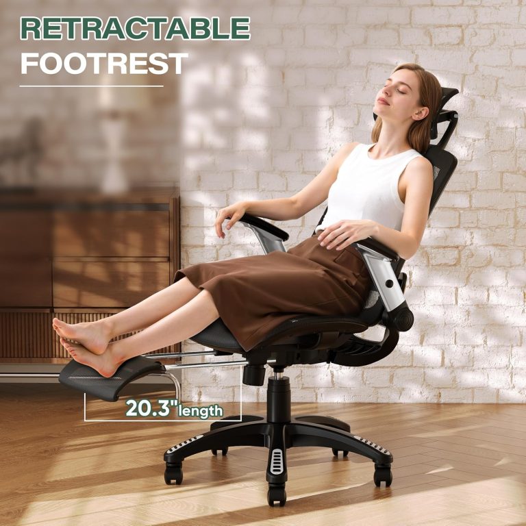 GABRYLLY Ergonomic Office Chair with Footrest