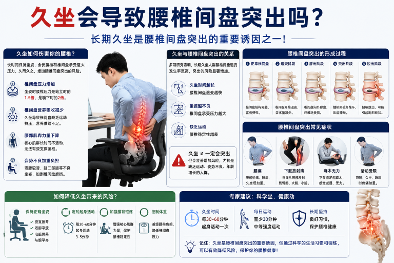 久坐会导致腰椎间盘突出吗？