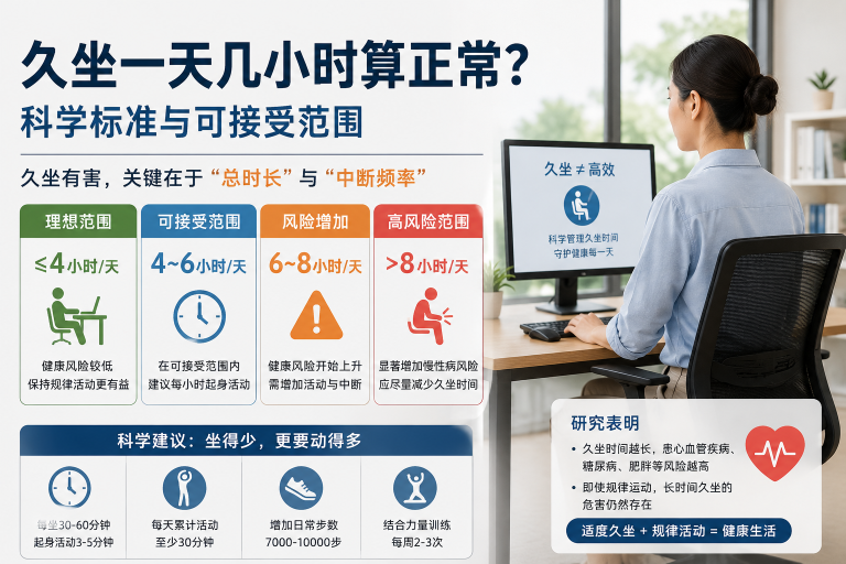 久坐一天几小时算正常？ 科学标准与可接受范围