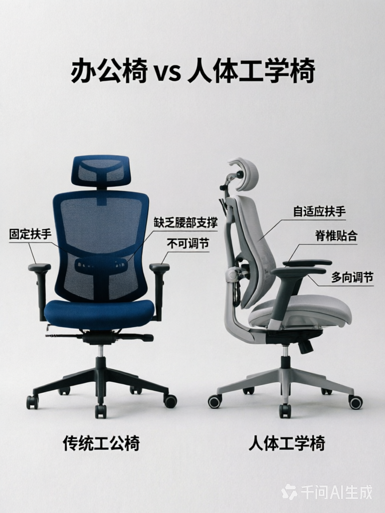 办公椅和人体工学椅有什么区别？如何选择适合自己的椅子