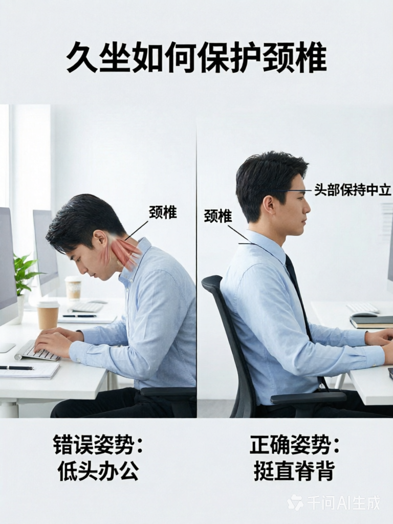 久坐如何保护颈椎？ 7个科学方法，告别僵硬酸痛